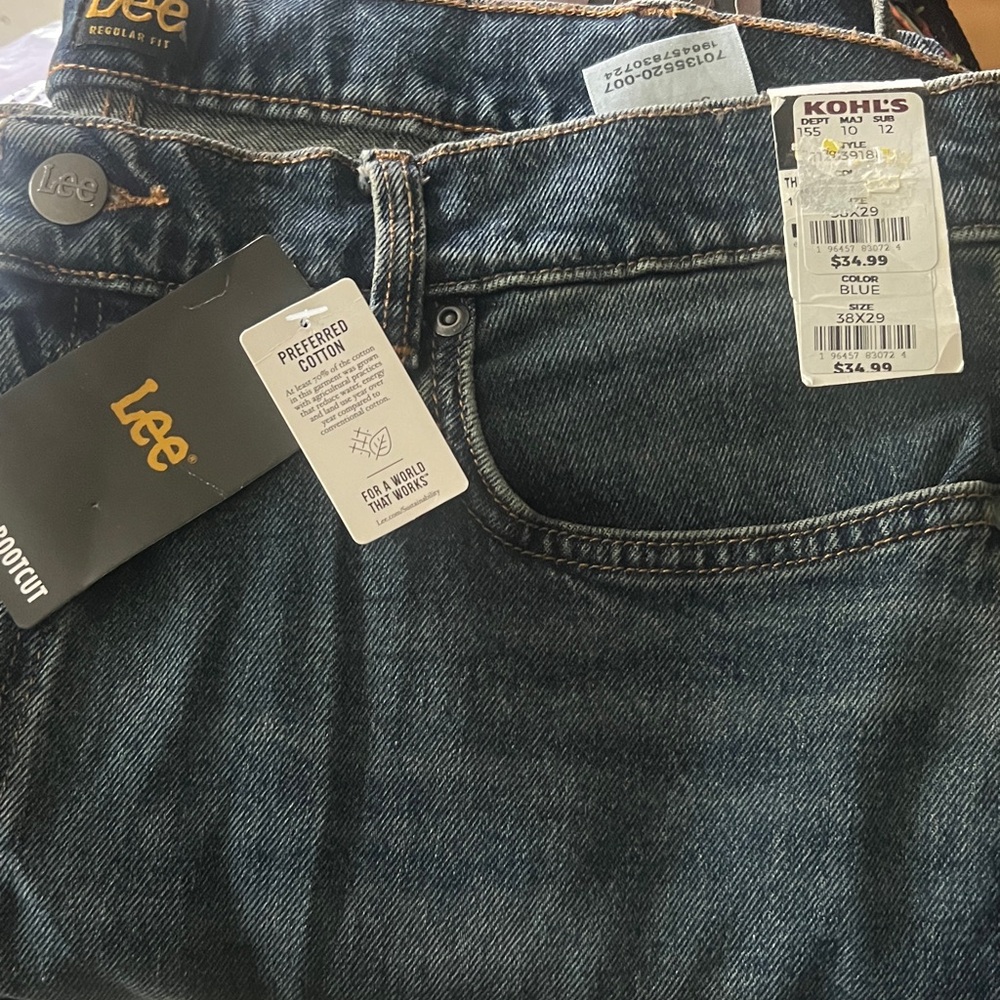 Lee Men’s Classic Blue Regular Fit Jeans 38x29